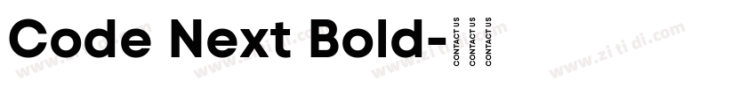 Code Next Bold字体转换